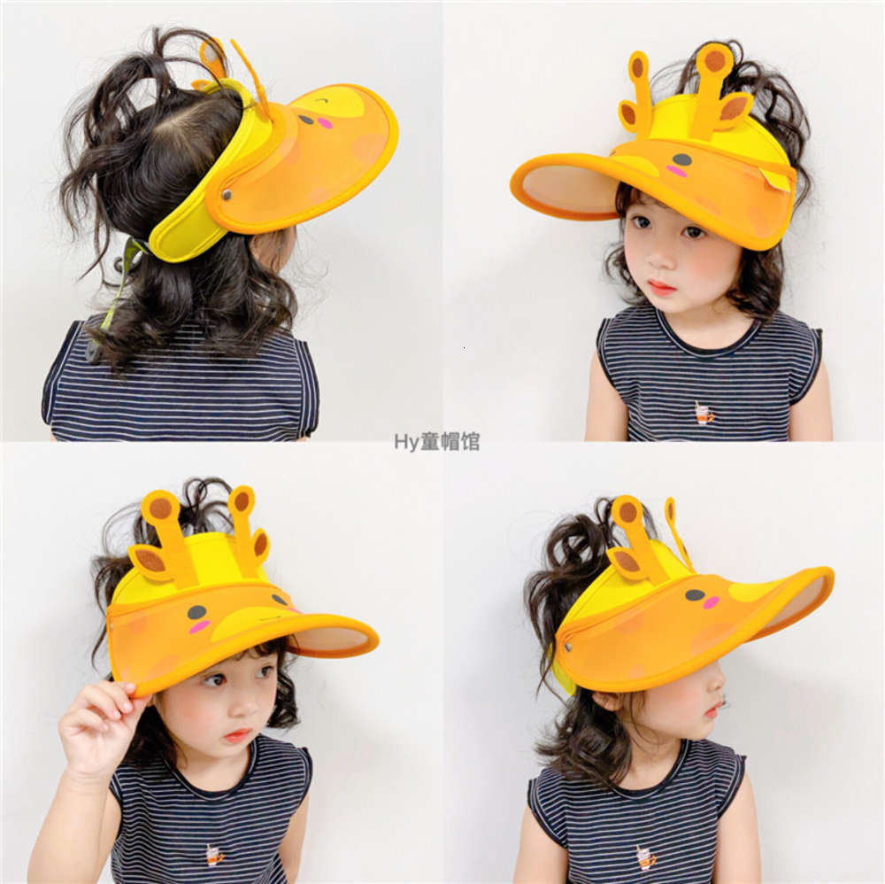 Children's ultraviolet empty top spring and summer thin boys girls hat cute super cartoon cool baby sun, Yellow
Children's ultraviolet empty top spring and summer thin boys girls hat cute super cartoon cool baby sun, Yellow