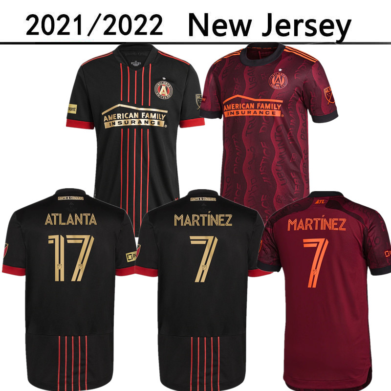 21 22 23 MLS Atlanta United FC Soccer Jerseys 2021 2022 Away Black Maillots de foot MARTíNEZ BARCO ROBINSON DAMM Football shirt
21 22 23 MLS Atlanta United FC Soccer Jerseys 2021 2022 Away Black Maillots de foot MARTíNEZ BARCO ROBINSON DAMM Football shirt