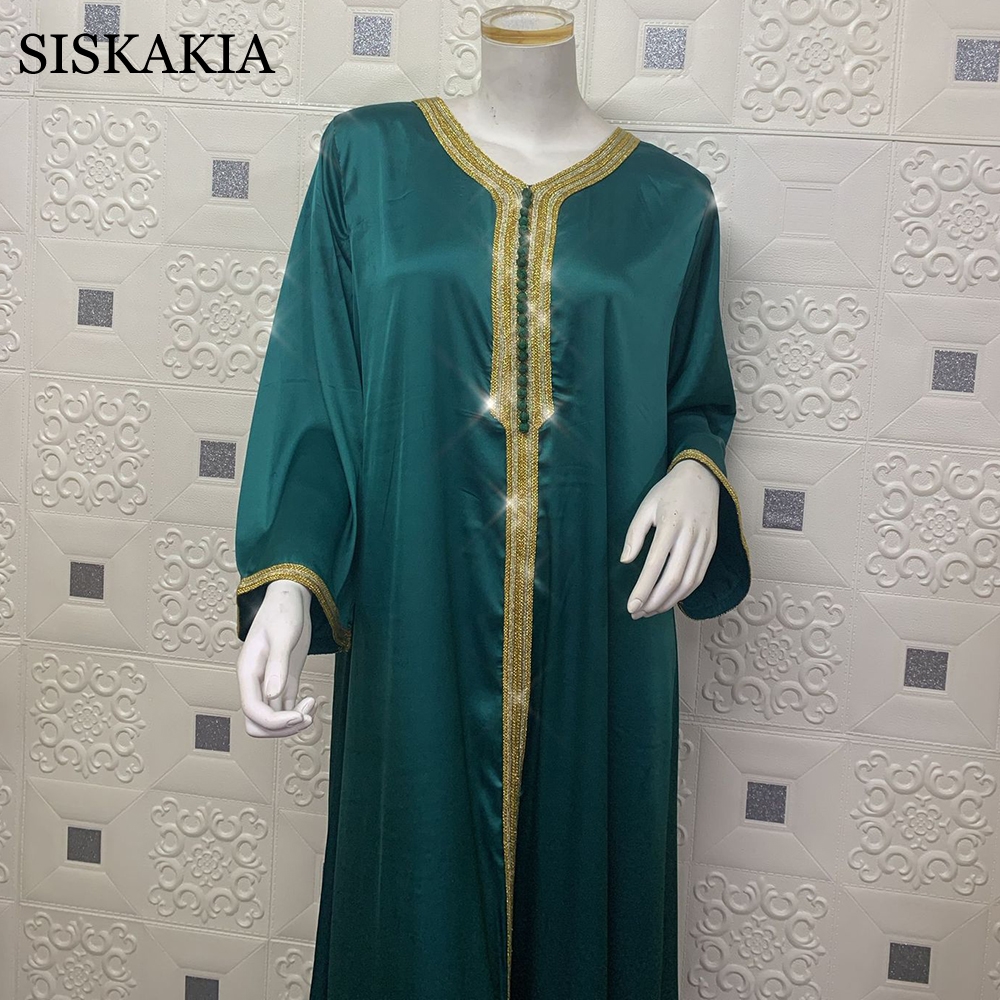 2021siskakia dubai arabic dress for women autumn 2021 soft satin ribbon v neck long sleeve loose plus size muslim turkey robes new, Black;gray
2021siskakia dubai arabic dress for women autumn 2021 soft satin ribbon v neck long sleeve loose plus size muslim turkey robes new, Black;gray