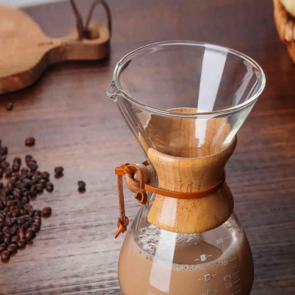 400ml Classic Glass Espresso Coffee Maker Style Pour Over Coffeemaker Coffee Machine Filter Coffee Pot Kitchen Supplies 210408