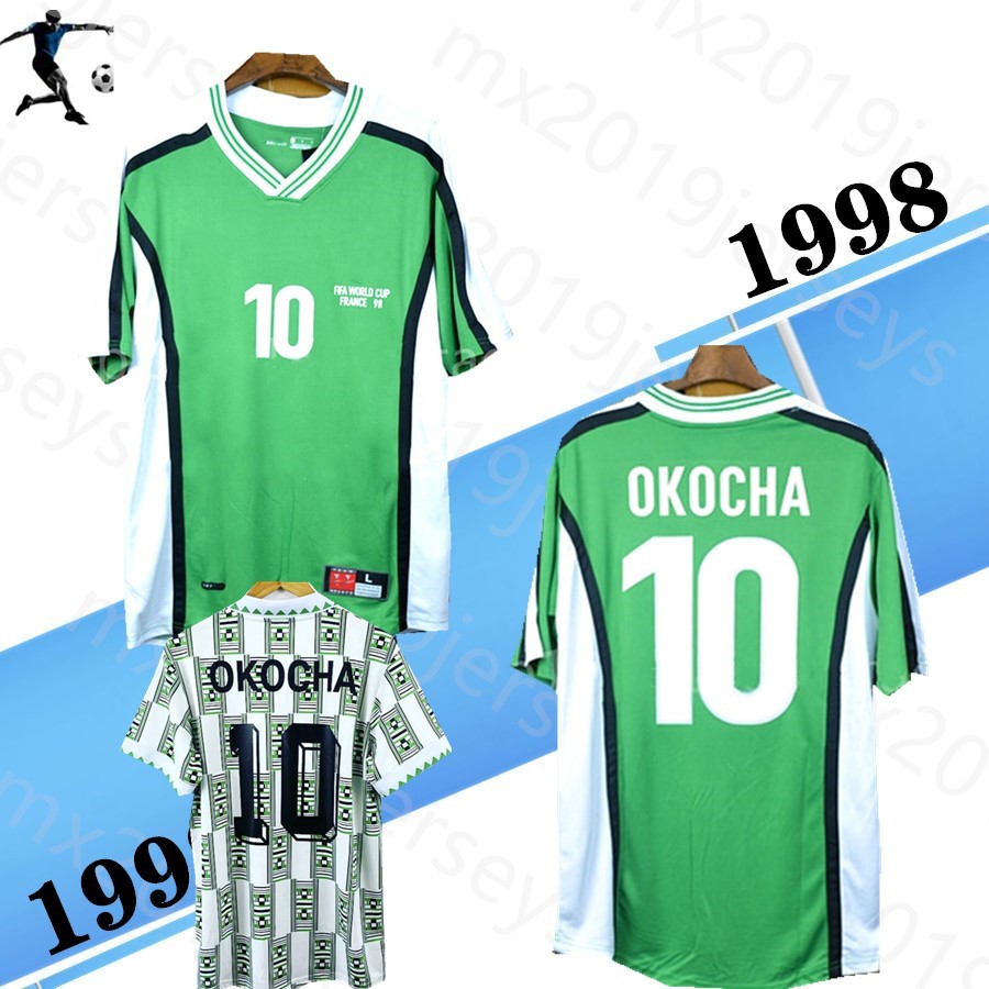 1994 1996 1998 World Cup Retro soccer jerseys green OKOCHA KANU BABAYA ROUCHE 94 96 98 classic football Shirt, 98 home+patch
1994 1996 1998 World Cup Retro soccer jerseys green OKOCHA KANU BABAYA ROUCHE 94 96 98 classic football Shirt, 98 home+patch