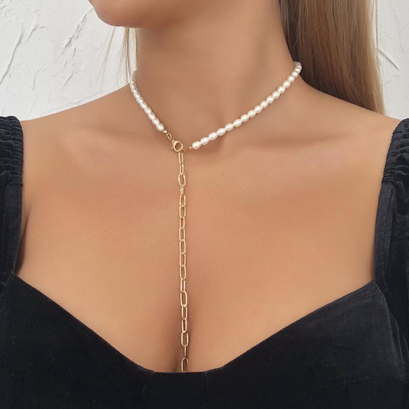 Elegant Temperament Imitation Pearl Long Tassel Metal Neckalce Choker For Women Fashion Jewelry Ornamnets Chains
Elegant Temperament Imitation Pearl Long Tassel Metal Neckalce Choker For Women Fashion Jewelry Ornamnets Chains