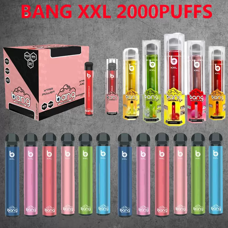 Bang XXL Bars Disposable Vape disposables vapes OEM ODM e cigarettes Pods 850mAh Battery 2000 puffs Prefilled Bar Plus vaporizer vapor PUFF bangxxl
Bang XXL Bars Disposable Vape disposables vapes OEM ODM e cigarettes Pods 850mAh Battery 2000 puffs Prefilled Bar Plus vaporizer vapor PUFF bangxxl