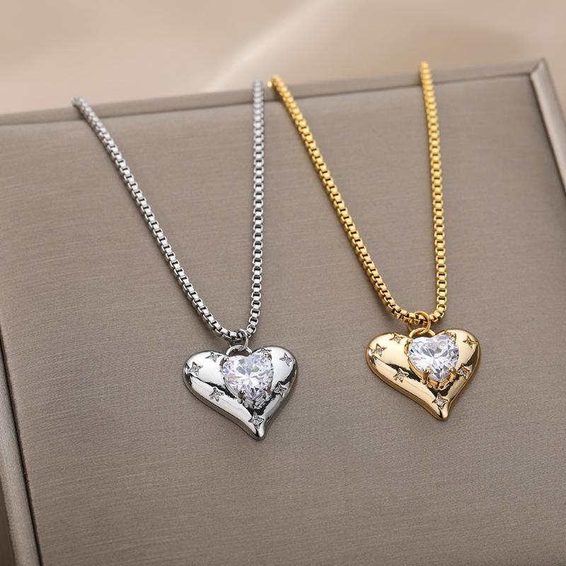 Chokers Rhinestone Heart Necklace For Women Men Lover Couple Choker Gold Chain Collar Gothic Jewelry Gift
Chokers Rhinestone Heart Necklace For Women Men Lover Couple Choker Gold Chain Collar Gothic Jewelry Gift