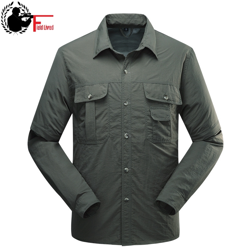 Military Style Mens Shirts Tactical Shirt Summer Quick Drying Sleeves Detachable Army Clothing Male Shirts Breathable Work Wear 210518, Army green
Military Style Mens Shirts Tactical Shirt Summer Quick Drying Sleeves Detachable Army Clothing Male Shirts Breathable Work Wear 210518, Army green