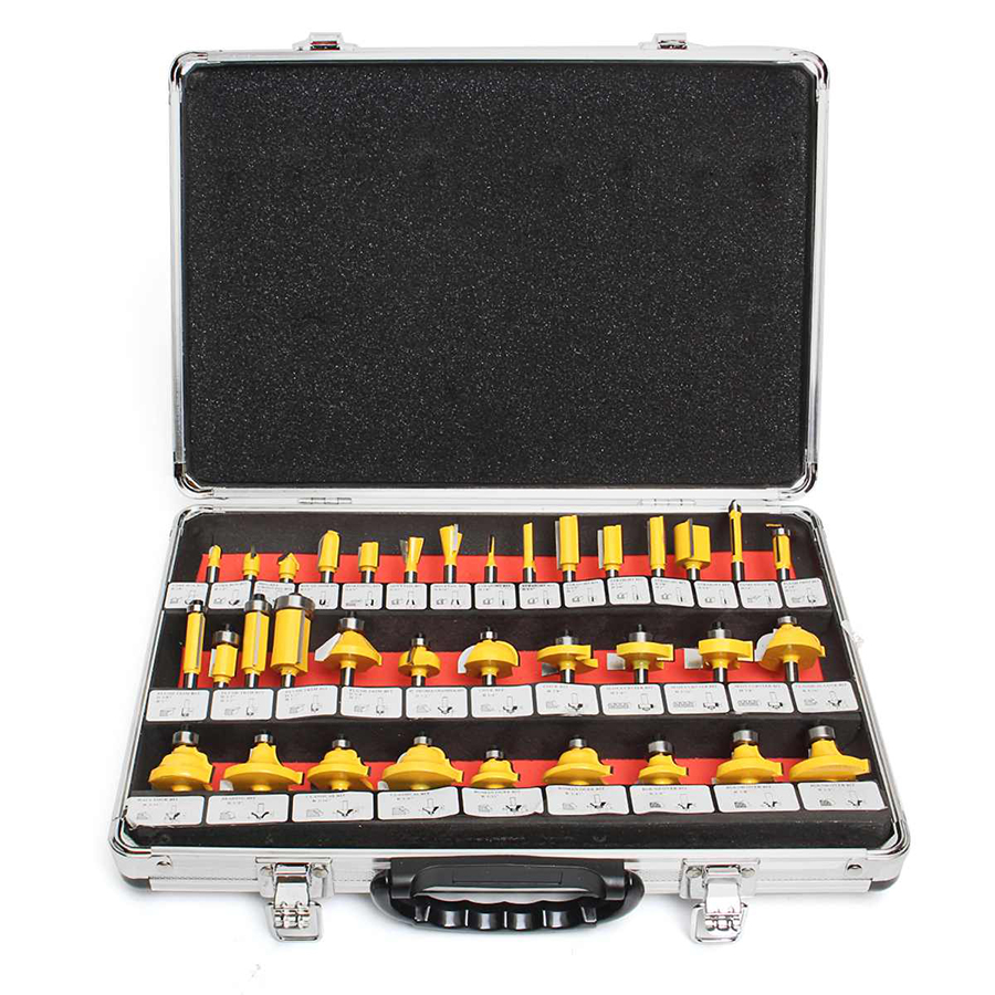 35Pcs Milling Cutter 1/4 Inch Shank Router Bits Set Sealed Bearings High Grade Alloy Mill Trimmer Adapter Engraving Machine Bit Woodworking Tools
35Pcs Milling Cutter 1/4 Inch Shank Router Bits Set Sealed Bearings High Grade Alloy Mill Trimmer Adapter Engraving Machine Bit Woodworking Tools