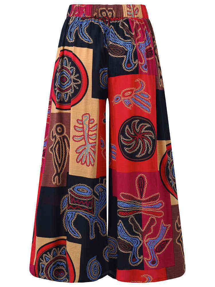 Wide Leg Linen Women's Pants Y2k Fashion Ankle Length s Trouser Fall Clothes For Women 211124Z