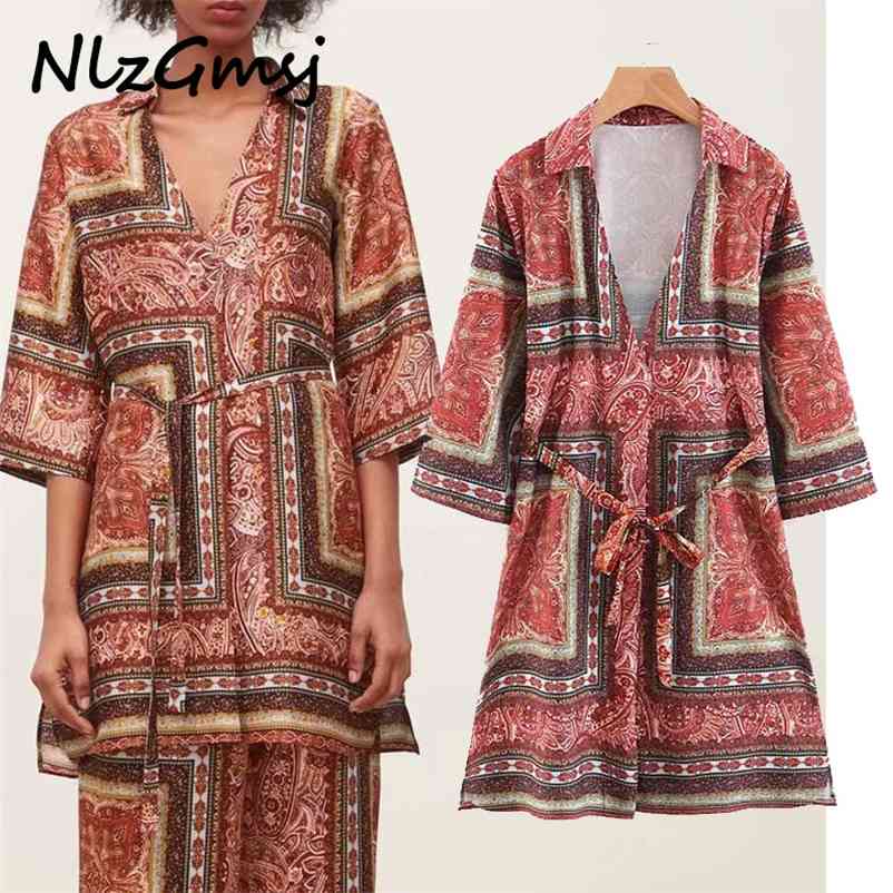 Dres Spring Autumn Fashion V-neck High Waist Knee-length Sashes Long Sleeve Loose Printing 210628, As picture
Dres Spring Autumn Fashion V-neck High Waist Knee-length Sashes Long Sleeve Loose Printing 210628, As picture