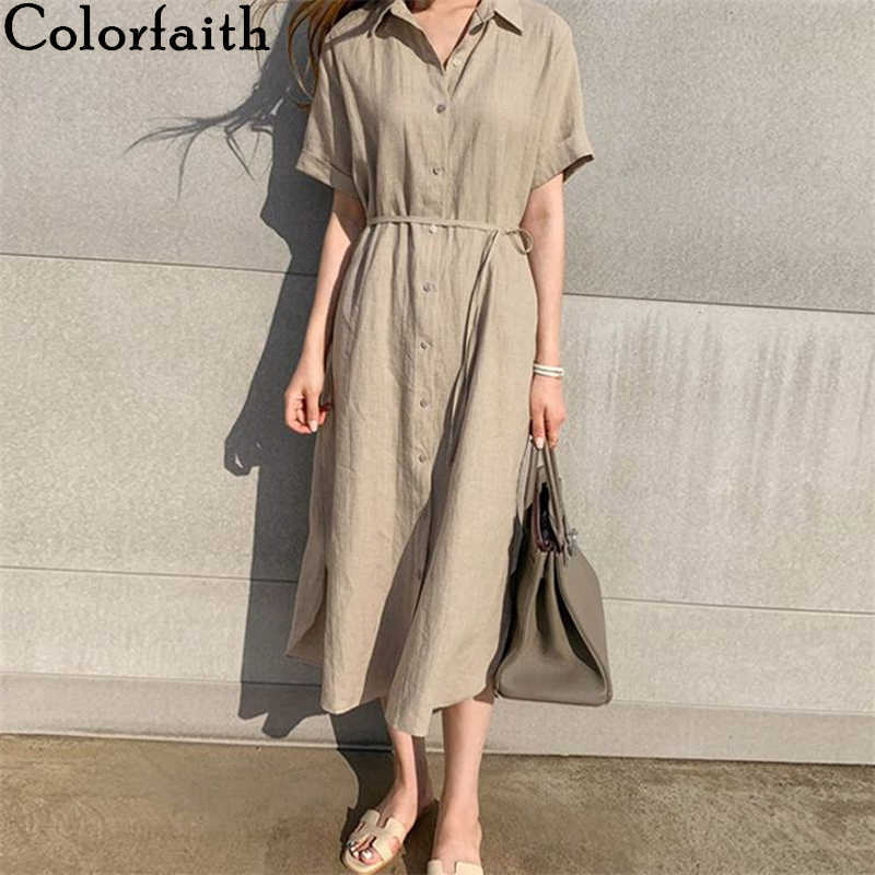 Colorfaith New 2021 Women Summer Shirt Dress Casual 3 Colors Loose Fashionable Split Lace Up Cotton and Linen Long Dress DR1670 Y0603, Black
Colorfaith New 2021 Women Summer Shirt Dress Casual 3 Colors Loose Fashionable Split Lace Up Cotton and Linen Long Dress DR1670 Y0603, Black