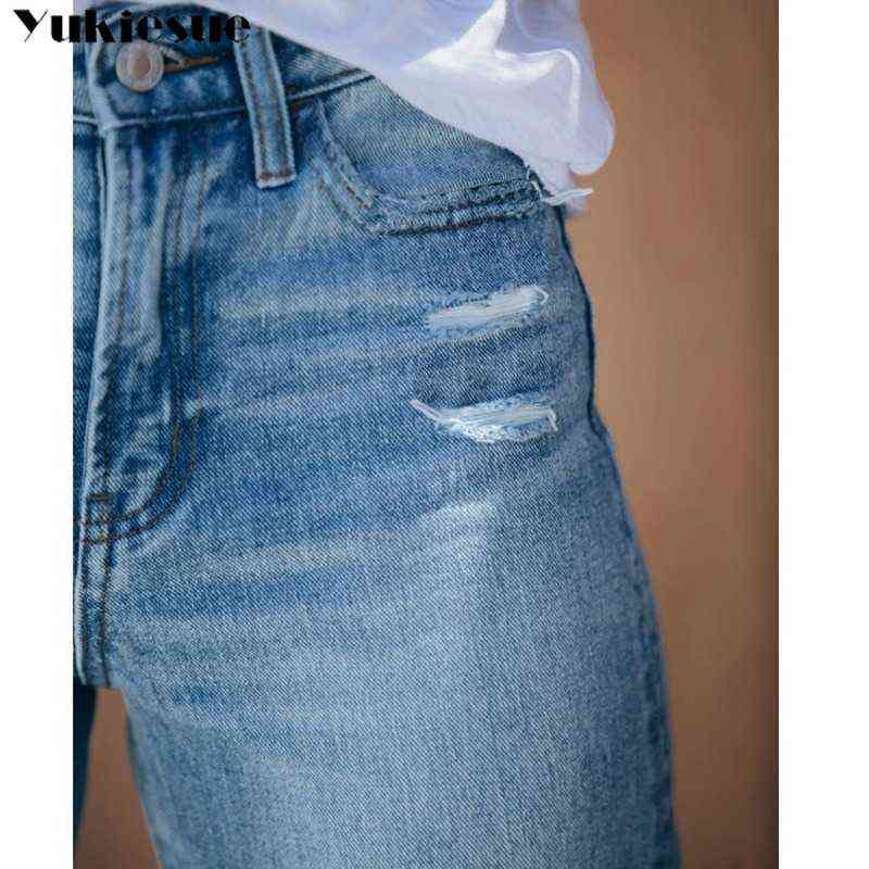 vintage high waisted jeans woman bleached woman's for women ripped harem pants boyfriend women's Plus size 211129