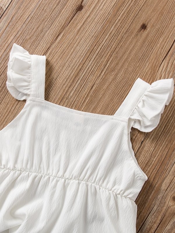 Toddler Girls Colorblock Ruffle Trim Cami Dress SHE
