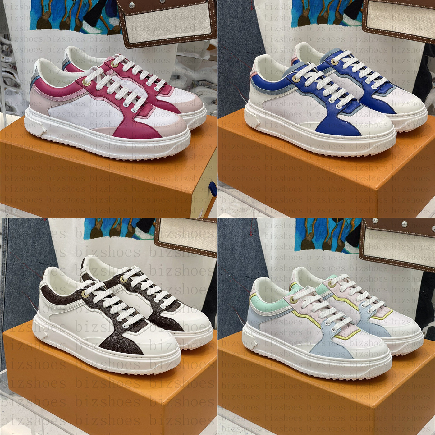 Designer Time Out Sneakers Womens Casual Shoes Monograms Embroidered Calf Leather Brand Luxurys Sneaker Trainers, 03
Designer Time Out Sneakers Womens Casual Shoes Monograms Embroidered Calf Leather Brand Luxurys Sneaker Trainers, 03