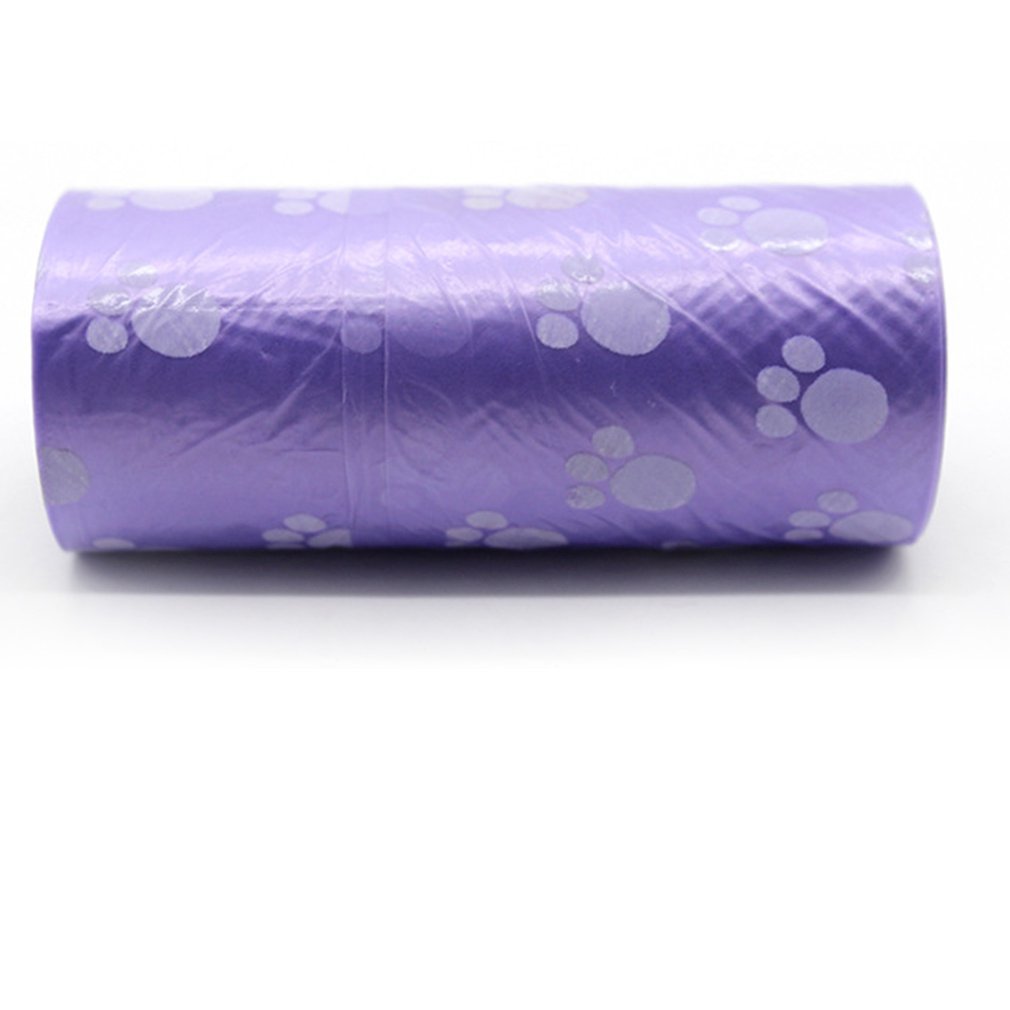 1 Roll Dog Waste Kak Tas Poo Print Clean-Up Bag Outdoor Home Garbage Bag Carrier Pets