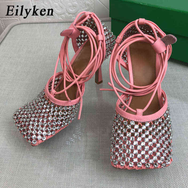 Eilyken Size 35-42 Crystal Green Women Fishnet Pumps Runway Square Toe Ankle Cross Tied High Heel Rhinestone Sandals Shoes, White
Eilyken Size 35-42 Crystal Green Women Fishnet Pumps Runway Square Toe Ankle Cross Tied High Heel Rhinestone Sandals Shoes, White