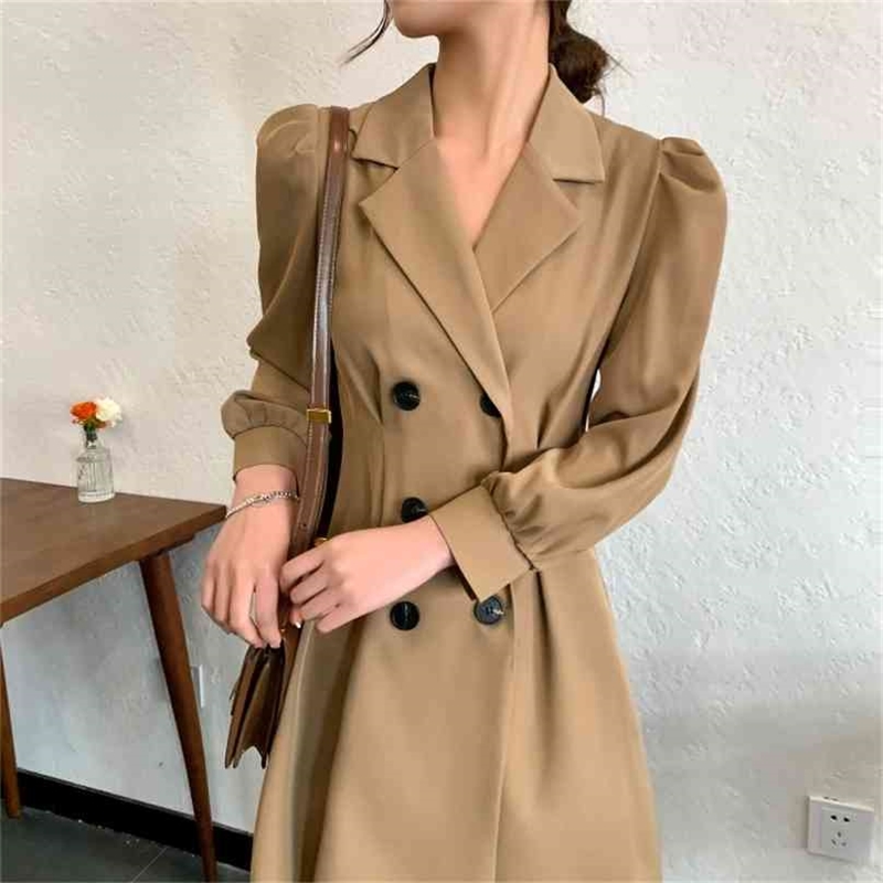 Blazer Dress Woman OL Double-breasted Slim High Waist Cloth Chic Korean Black Dresses Female Business Clothing Spring 210603
Blazer Dress Woman OL Double-breasted Slim High Waist Cloth Chic Korean Black Dresses Female Business Clothing Spring 210603
