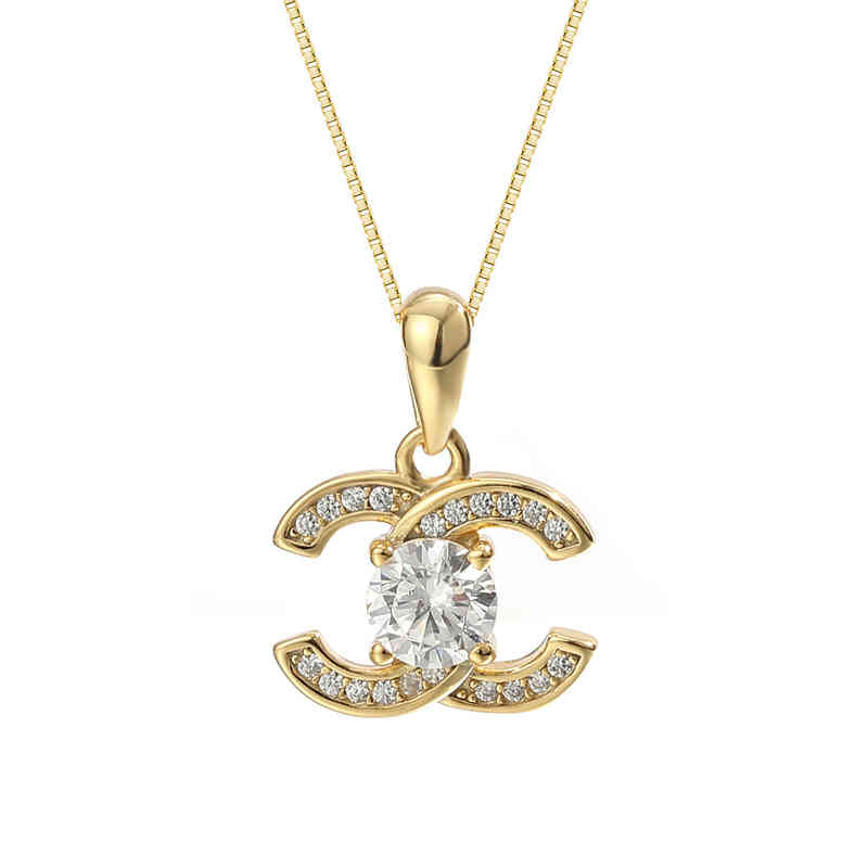 Hot Selling Necklace CZ 925 Sterling Sier Gold Plated Zircon Letter Pendant for Women
Hot Selling Necklace CZ 925 Sterling Sier Gold Plated Zircon Letter Pendant for Women