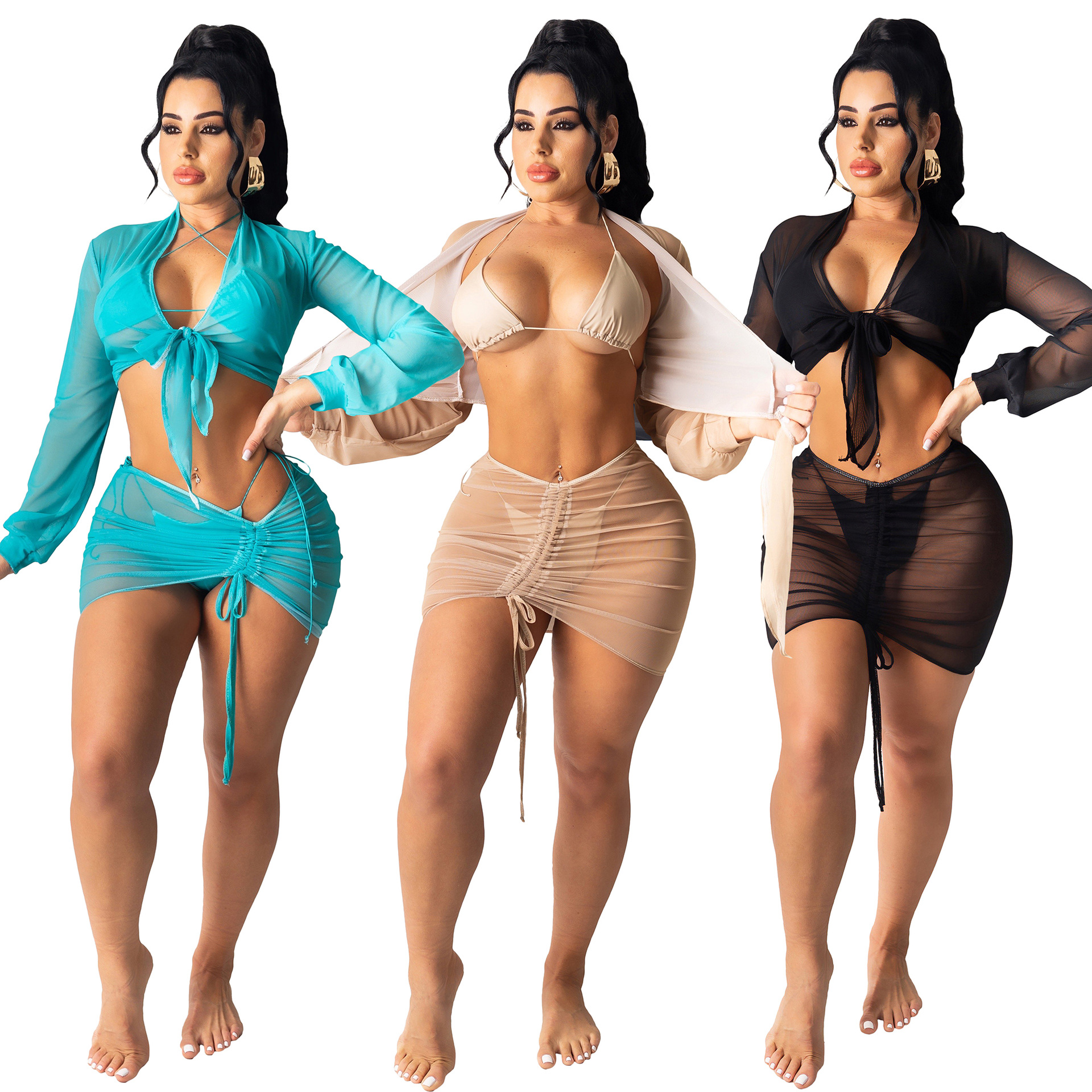 Oluolin Women Mesh Swimsuit Cover Up 2 Piece Set Tshirt and Mini Skirt Matching Set Summer Solid Beach Bathing Suit Draped, Blue
Oluolin Women Mesh Swimsuit Cover Up 2 Piece Set Tshirt and Mini Skirt Matching Set Summer Solid Beach Bathing Suit Draped, Blue