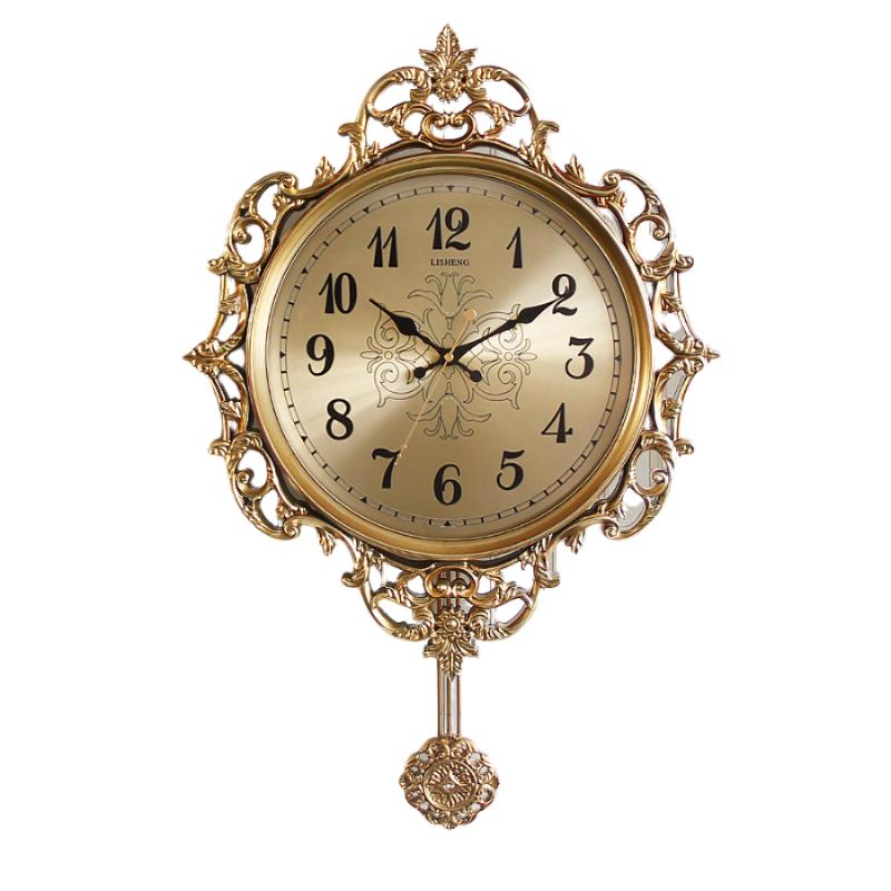 

Wall Clocks Luxury Vintage Clock Silent Digital European Rustic Antique Pendulum Living Room Klok Home Decor AD50WC