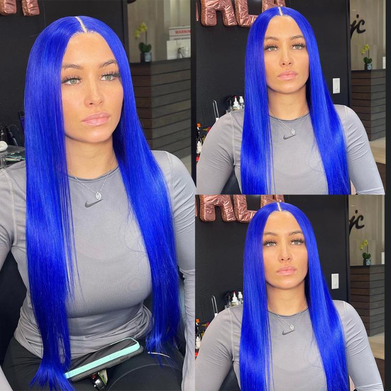 Lace Wigs Blue Human Hair Wig Brazilian Remy Ombre Blonde 613 Pink Green Red Purple Colored 150% Pre Plucked T Part Bleached, As pic
Lace Wigs Blue Human Hair Wig Brazilian Remy Ombre Blonde 613 Pink Green Red Purple Colored 150% Pre Plucked T Part Bleached, As pic