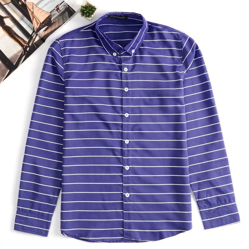 Fashion Men Striped Shirt Lapel Long Sleeve Camisa Masculina Streetwear Casual Dress Shirts Clothes 2021 Men's