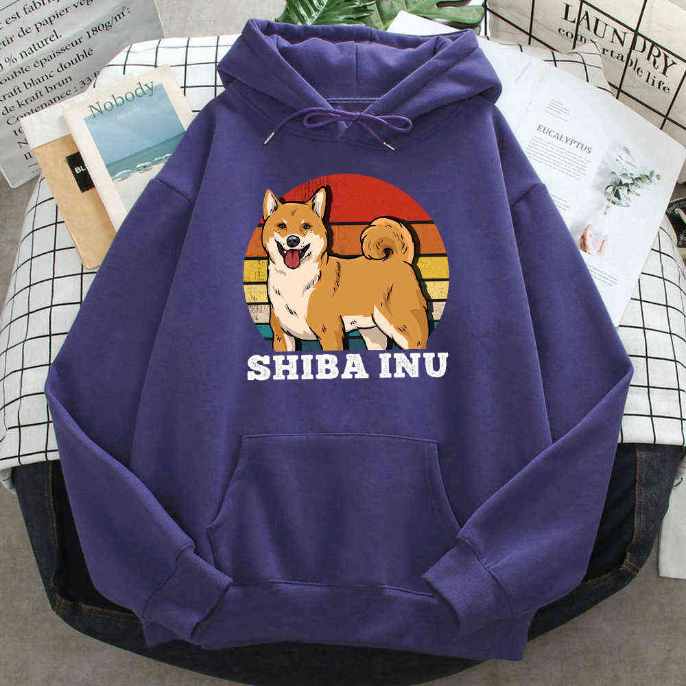 Shiba Inu Cute Dog Printing Hoodie Mens Loose Anime Harajuku Sweatshirts O Neck Fashion Hoodies New Hip Hop Manga Men Pullovers H0909
