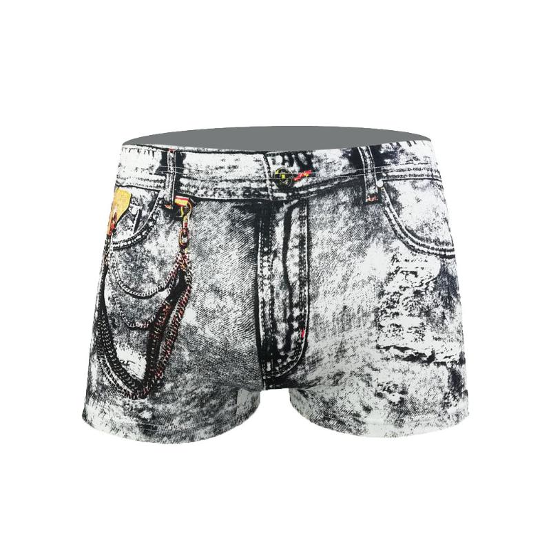 Underpants Denim Sexy Fashion Men's Pocket Shorts Printed Pants Boxer Underwear Briefs, Black;white
Underpants Denim Sexy Fashion Men's Pocket Shorts Printed Pants Boxer Underwear Briefs, Black;white