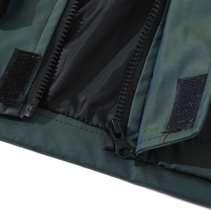 Hip Hop Patchwork Jacket Men Cotton Big Pocket Jackets Male Chaquetas Loose Casual Veste Homme Women Unisex Oversize Streetwear Men's