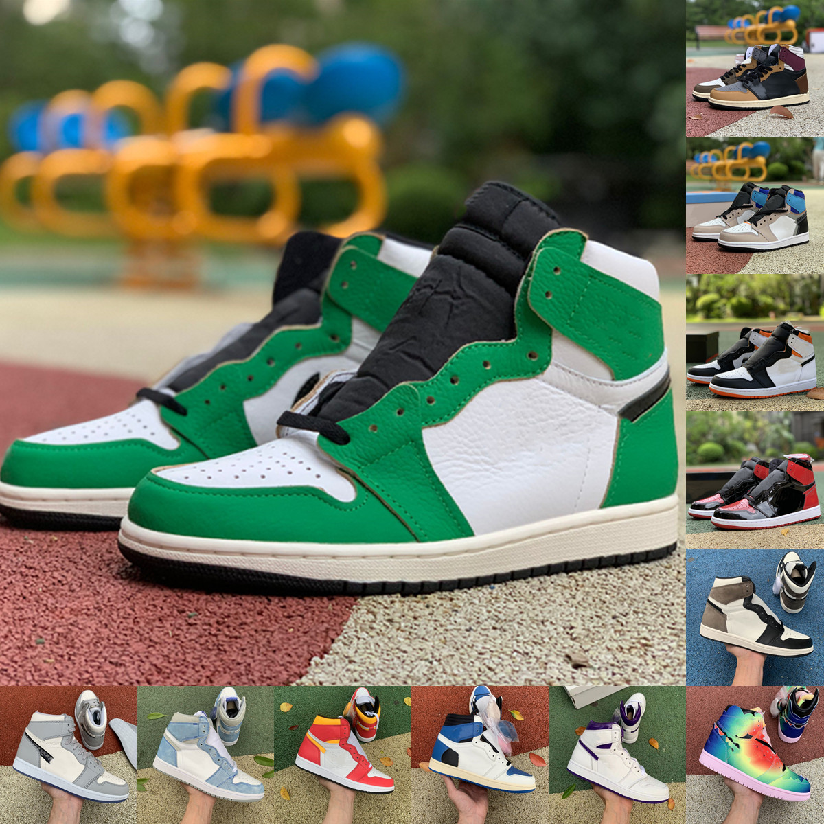 Lucky Green 1 1s men women basketball shoes Rust Shadow Light Smoke Grey Shattered Backboard 3.0 4.0 Court Purple designer Fragment Hyper Ro
Lucky Green 1 1s men women basketball shoes Rust Shadow Light Smoke Grey Shattered Backboard 3.0 4.0 Court Purple designer Fragment Hyper Ro