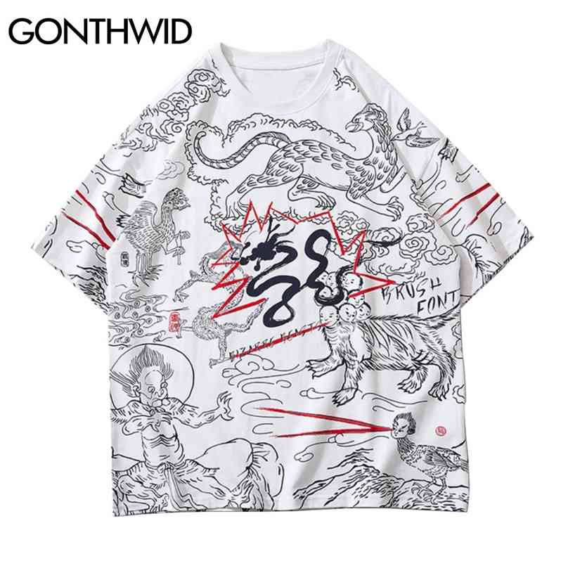 Japan Style T-Shirts Harajuku Streetwear Men Devil Print Short Sleeve Cotton Tshirt Casual Hip Hop Loose Tees Tops Male 210602, White
Japan Style T-Shirts Harajuku Streetwear Men Devil Print Short Sleeve Cotton Tshirt Casual Hip Hop Loose Tees Tops Male 210602, White