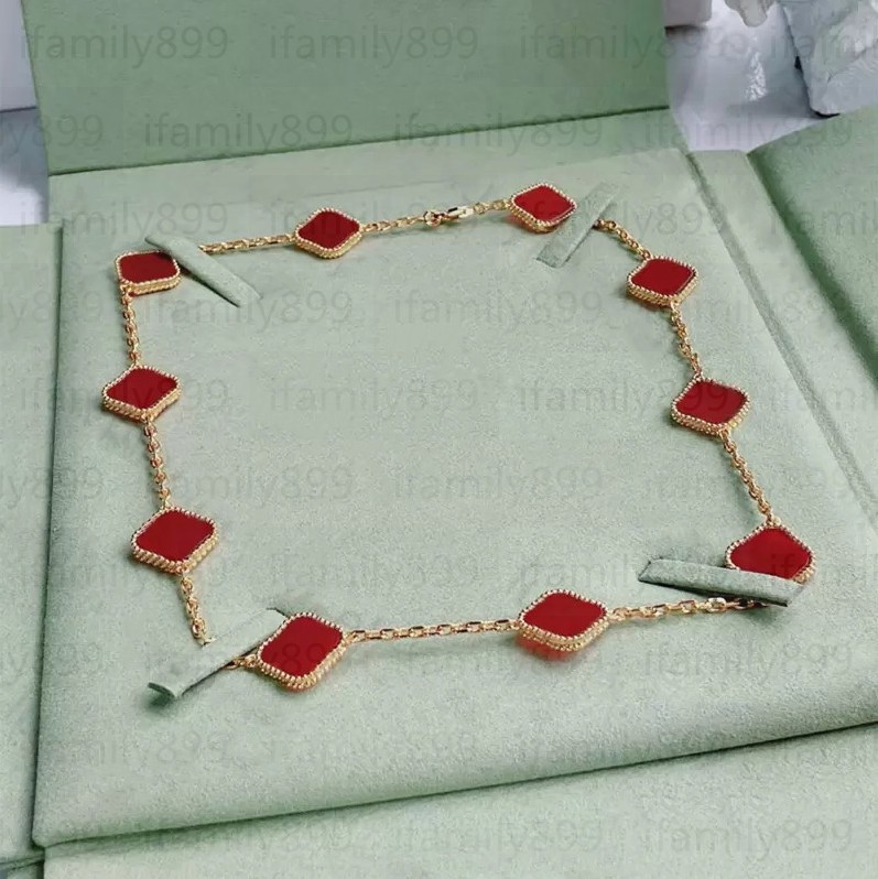 Fashion Necklace Elegant Ten Clover Party Classic Necklaces Gift for Woman Jewelry Pendant Alhambras High Quality Four leaf clovers
Fashion Necklace Elegant Ten Clover Party Classic Necklaces Gift for Woman Jewelry Pendant Alhambras High Quality Four leaf clovers
