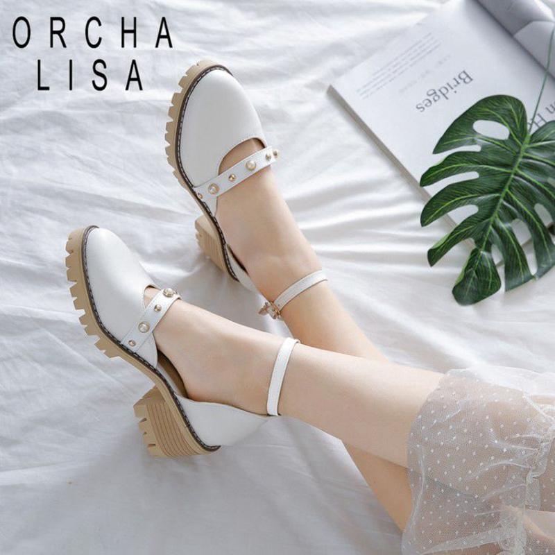 Dress Shoes ORCHA LISA Women Summer Pumps Elegent Ankle Strap High Heels Round Toe Buckle Woman Girls Size 33-43 Pearl Sweet, Black
Dress Shoes ORCHA LISA Women Summer Pumps Elegent Ankle Strap High Heels Round Toe Buckle Woman Girls Size 33-43 Pearl Sweet, Black