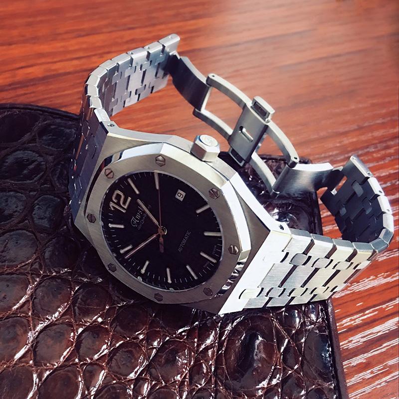 Wristwatches 42.5mm See Through Case Back Automatic Mechanical Men Watches Sapphire Glass China 2824 Movement Stainless Steel Classic Watch, V 2
Wristwatches 42.5mm See Through Case Back Automatic Mechanical Men Watches Sapphire Glass China 2824 Movement Stainless Steel Classic Watch, V 2
