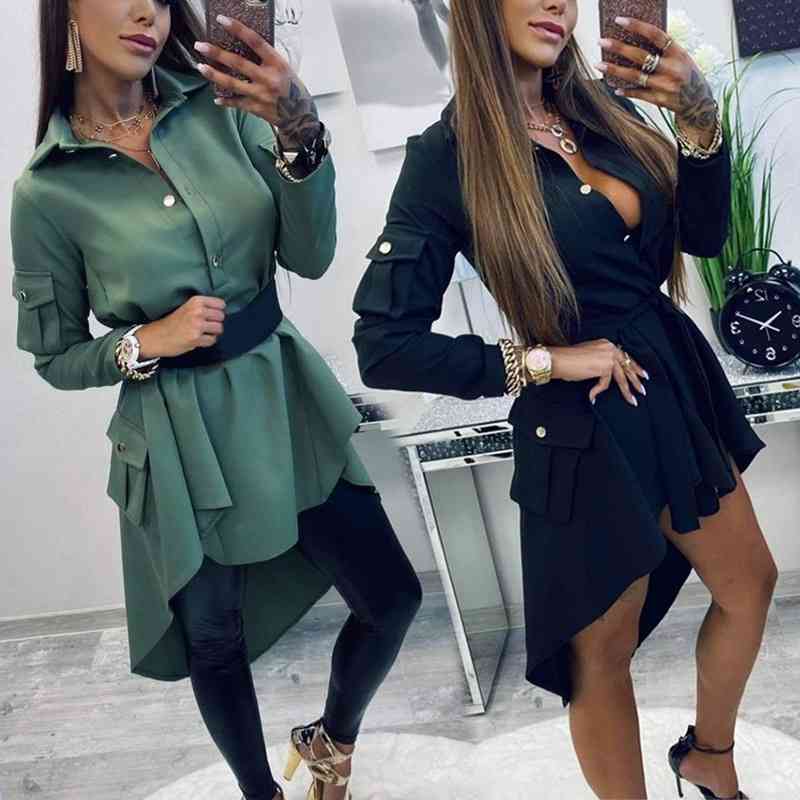 Casual Shirt Dresses Women Autumn Winter Sexy Office Buttons Turn-Down Long Sleeve Bandage Elegant Vestidos 210603, Black
Casual Shirt Dresses Women Autumn Winter Sexy Office Buttons Turn-Down Long Sleeve Bandage Elegant Vestidos 210603, Black