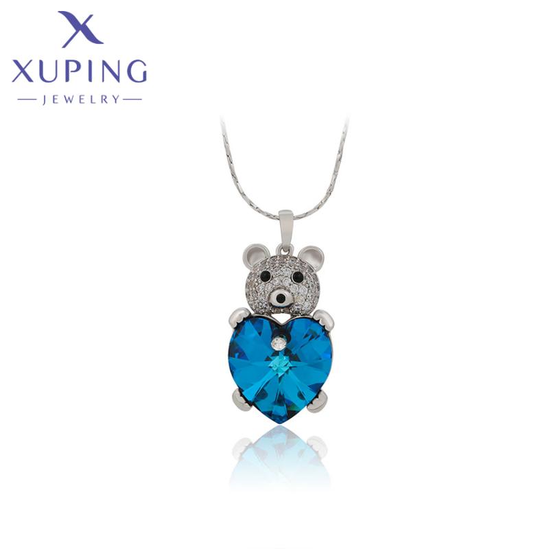 Pendant Necklaces Xuping Jewelry Elegant Arrival Heart Shaped Crystals Birthday Girlfriend Gifts 40047, Silver
Pendant Necklaces Xuping Jewelry Elegant Arrival Heart Shaped Crystals Birthday Girlfriend Gifts 40047, Silver