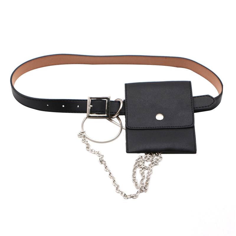 Waist Bags Women Bag Leather Female Belt Chain Fashion Fanny Pack Hip Bum Pouch Phone (Black)
Waist Bags Women Bag Leather Female Belt Chain Fashion Fanny Pack Hip Bum Pouch Phone (Black)