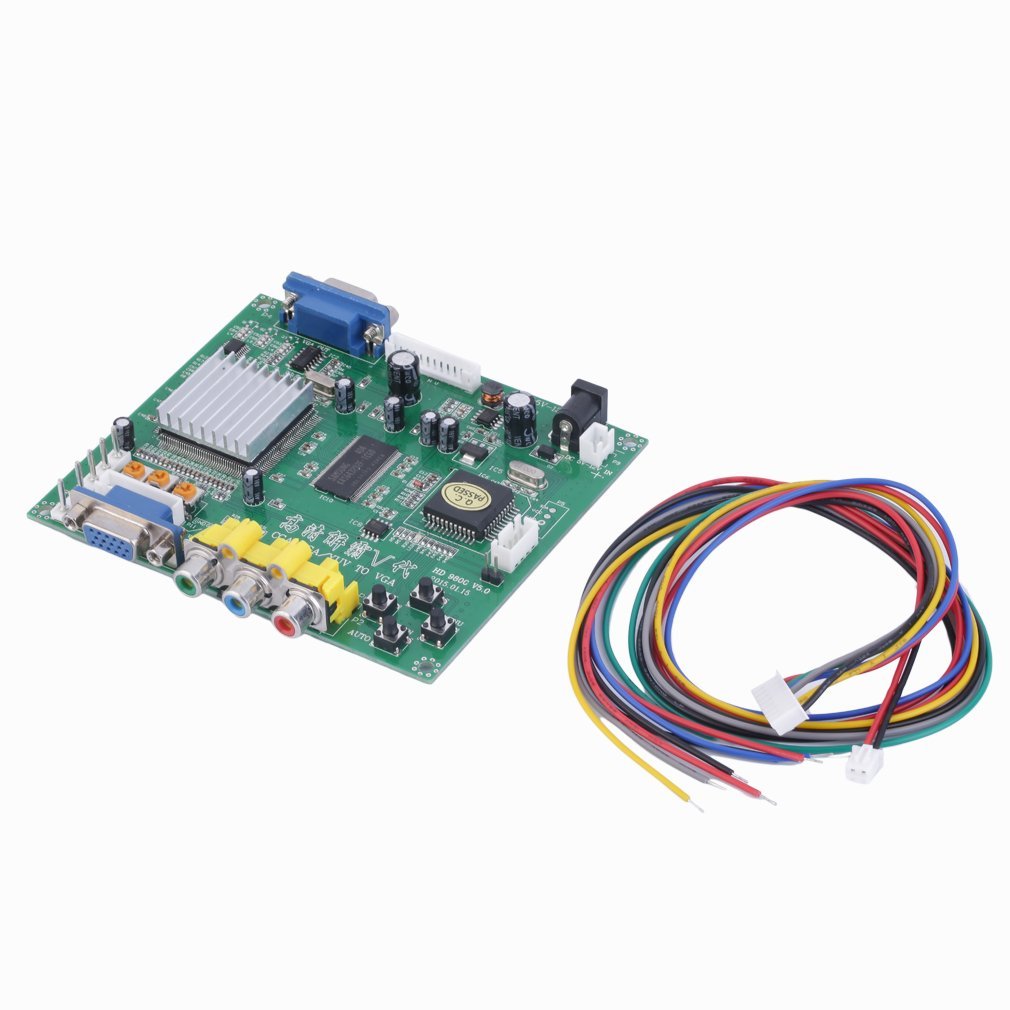 Rgb Cga Ega Yuv To Vga Hd Video Converter Board Moudle HD9800 Hd-Converter Board GBS8200 Unprotected protection