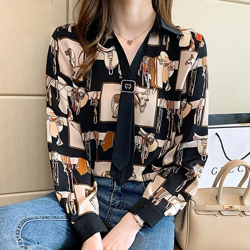 Women' Blouses & Shirts Wholesale 2021 Spring Summer Autumn Fashion Casual Chiffon Women Shirt Woman Female OL Long Sleeve Blouse Vy1321, Black
Women' Blouses & Shirts Wholesale 2021 Spring Summer Autumn Fashion Casual Chiffon Women Shirt Woman Female OL Long Sleeve Blouse Vy1321, Black