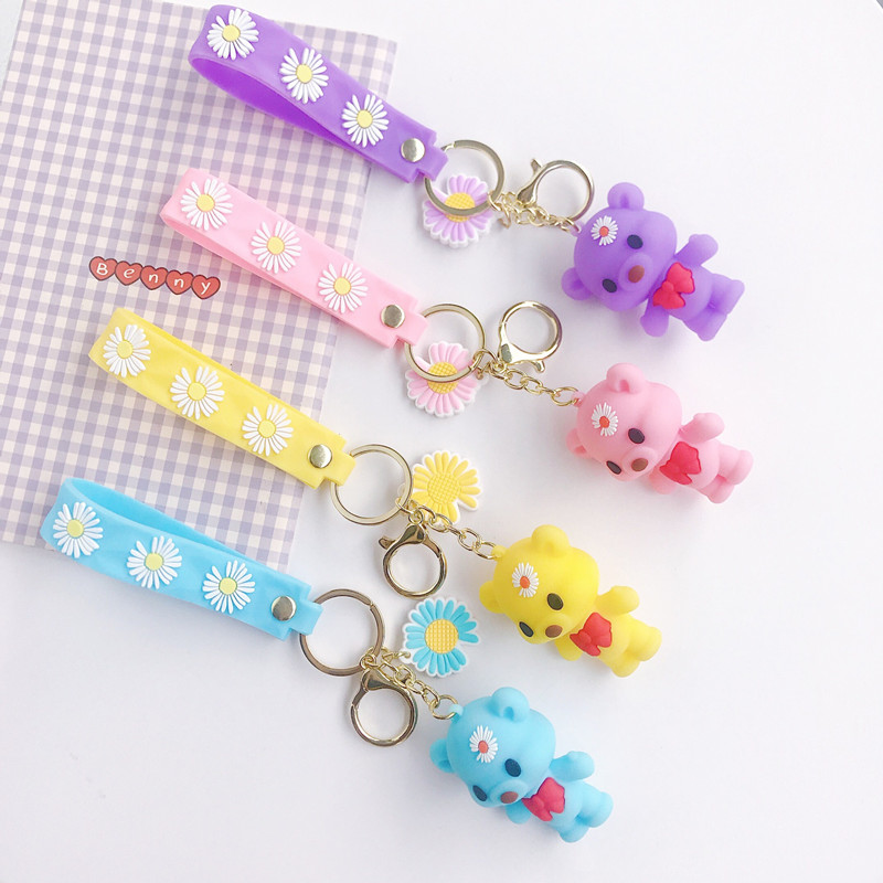 New Cartoon Girl Heart Daisy Bow Bear Keychain Cute Silicone Animals Keychains Men Car Women Bag Pendant Keyring Accessory Gift
New Cartoon Girl Heart Daisy Bow Bear Keychain Cute Silicone Animals Keychains Men Car Women Bag Pendant Keyring Accessory Gift