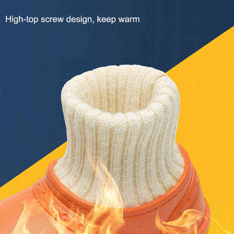 NSOH Kids Slippers Autumn Winter Keep Warm Kids Shoes Non-slip Waterproof Boys Girls Thread Sock Shoes Indoor Cotton Shoes 211119