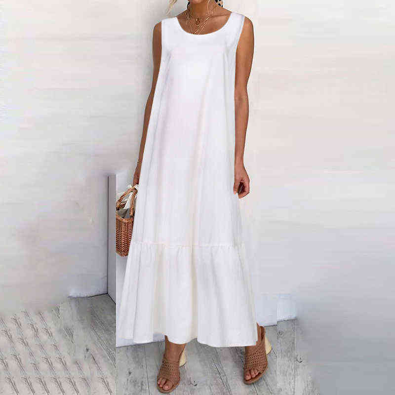 Celmia 2021 Maxi Long Dress Fashion Women Summer Sundress Cotton Ruffles Casual Loose Sleeveless Party Vestidos Mujer G1223, (style a)navy
Celmia 2021 Maxi Long Dress Fashion Women Summer Sundress Cotton Ruffles Casual Loose Sleeveless Party Vestidos Mujer G1223, (style a)navy