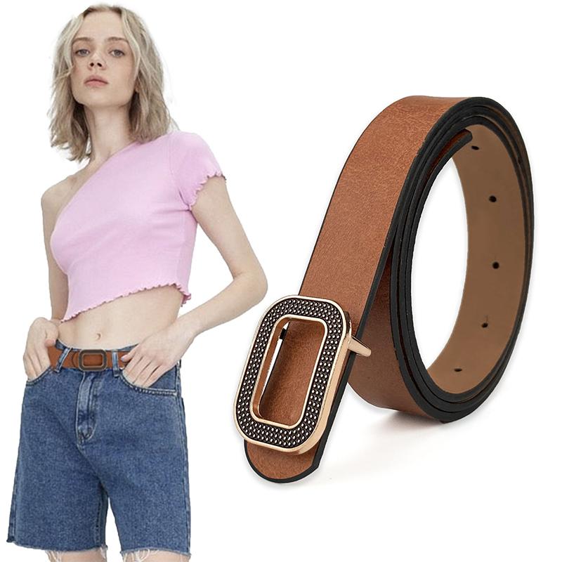 Belts Leather Ladies With Rectangular Buckle Women's Clothing Decorative Wild Trousers For Women Luxury Designer Brand, Black;brown
Belts Leather Ladies With Rectangular Buckle Women's Clothing Decorative Wild Trousers For Women Luxury Designer Brand, Black;brown