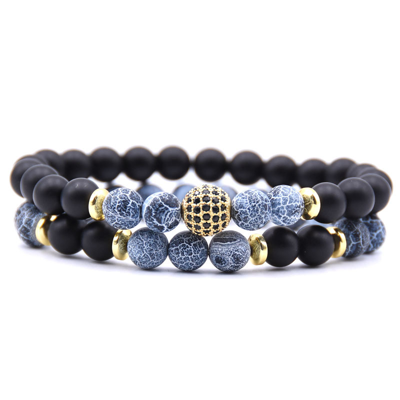Classic Design 8MM Natural Agate Tiger Eye Strands 18K Gold Micro Inlay Ball Beads Bracelet 2pcs/Set
Classic Design 8MM Natural Agate Tiger Eye Strands 18K Gold Micro Inlay Ball Beads Bracelet 2pcs/Set