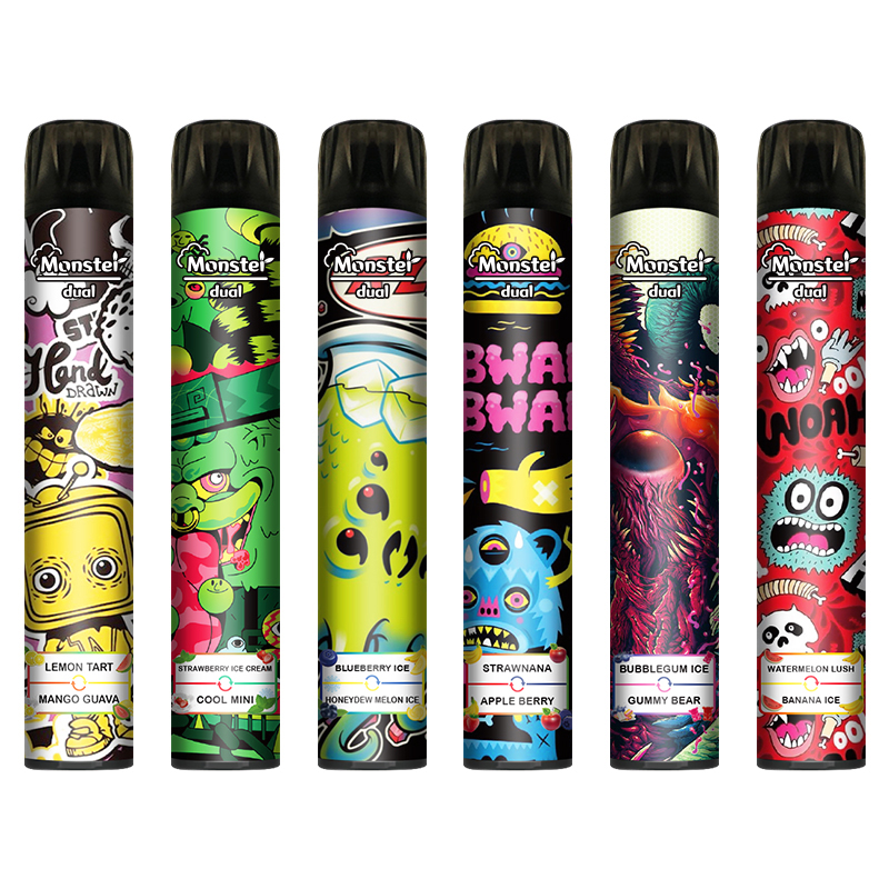 Monster Dual 2 in 1 Disposable Vape Pen Eletronic Cigarette 2000 Puffs 850MAH 6ML 10 Color E Cig vapor Stare kit Original Newest
Monster Dual 2 in 1 Disposable Vape Pen Eletronic Cigarette 2000 Puffs 850MAH 6ML 10 Color E Cig vapor Stare kit Original Newest