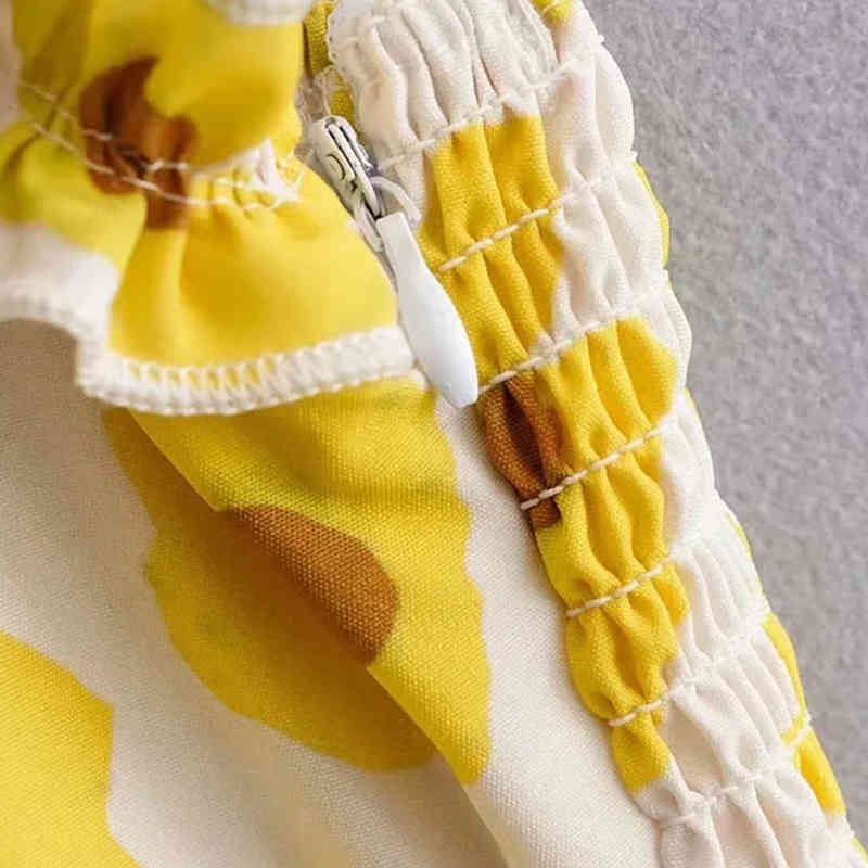 Foridol Bohemian maxi long dress women sunflower dress summer holiday boho beach dress yellow vestidos 210415