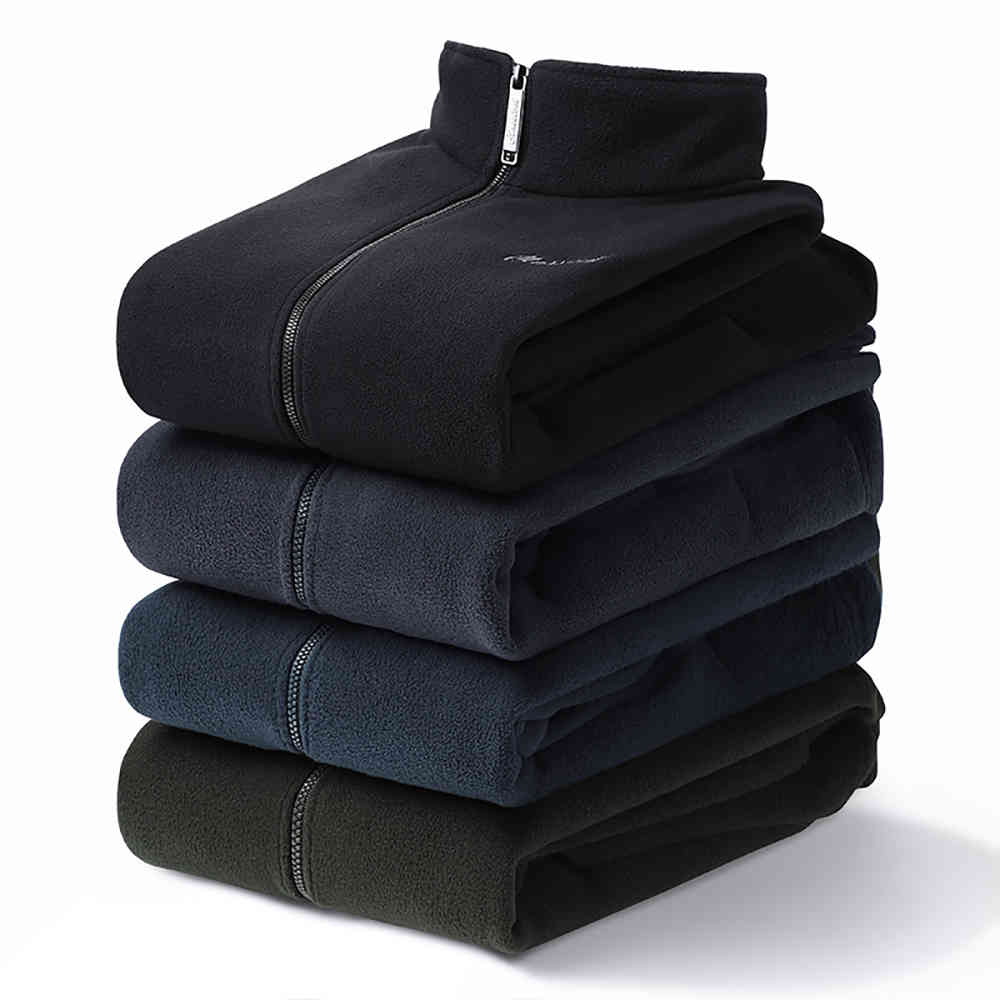 Plus size Men Softshell Fleece Jackets Male Warm Sweatshirt Thermal Coat windbreaker sportswear Stand Collar Casual Jacket B0867 210518