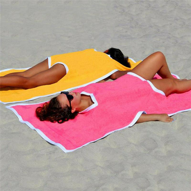 108*75cm Towelkini Body Wrap Cover Up Bath Towel Spa Beach Skirt Dress Bathrobe Innovative Version Can Wear Towels Women's Swimwear