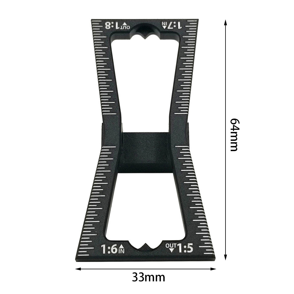 Aluminum Alloy Dovetail Marker Jig Woodworking Template Scale Dovetail Gauge Guide Tool Wood Joints Scriber 1:5 1:6 1:7 1:8 Slop