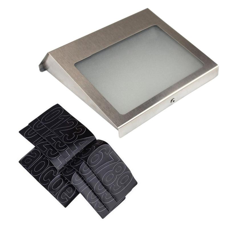 Outdoor Wall Lamps Solar House Number Sign Rechargeable Stainless Steel LED Doorplate Light Powered Energy-saving
Outdoor Wall Lamps Solar House Number Sign Rechargeable Stainless Steel LED Doorplate Light Powered Energy-saving