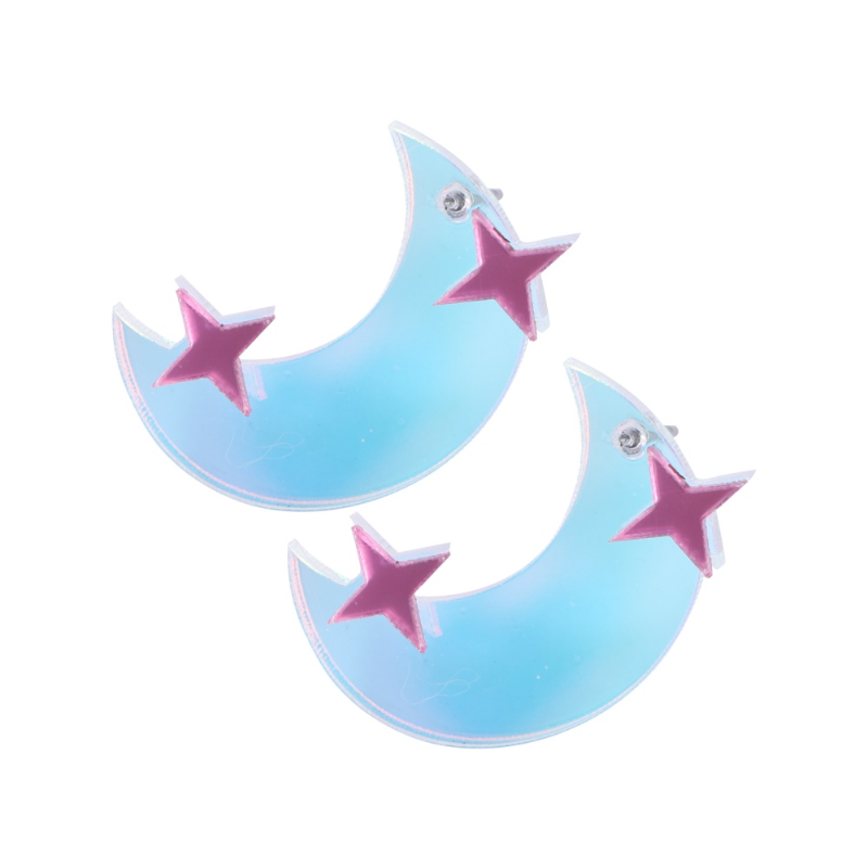 Charms 1 Pair Stylish Moon Star Ear Studs Acrylic Transparent Dazzling Jewelries, Bronze;silver
Charms 1 Pair Stylish Moon Star Ear Studs Acrylic Transparent Dazzling Jewelries, Bronze;silver