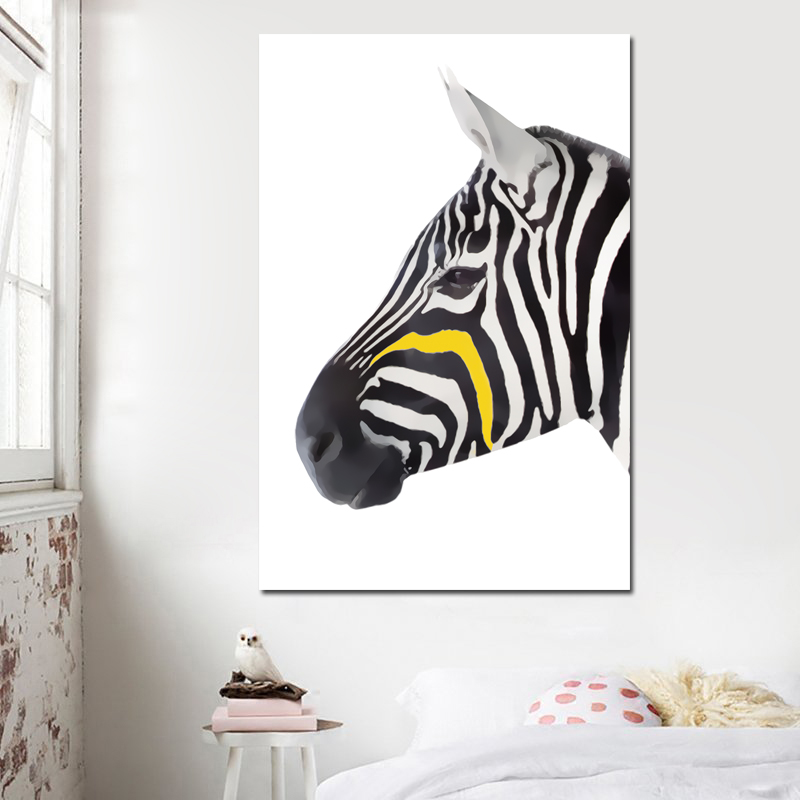 Black and White Zebra Canvas Art Prints Posters Animal Pictures Wall Art Painting Home Decoration For Living Room